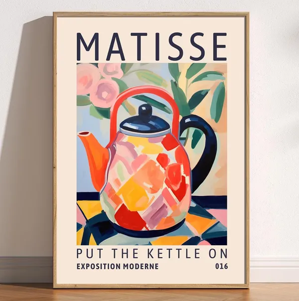 Matisse Put The Kettle On Kitchen Art Print