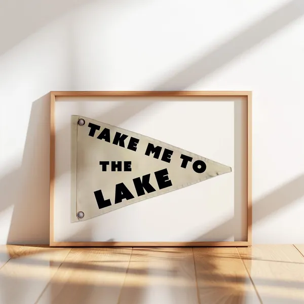 Meet Me At The Lake Poster, Cottage Core Nursery Decor