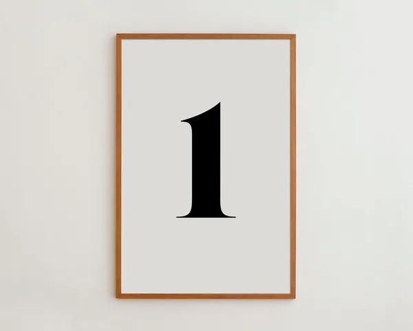 Number One Print, Minimalist Nursery Wall Art