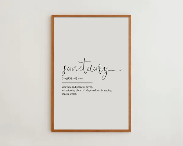 Sanctuary Definition Poster Print