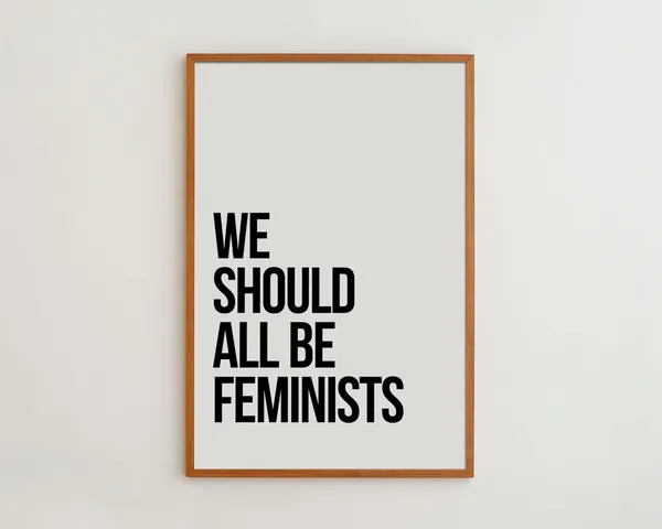 Feminist Black White Typography Art Print