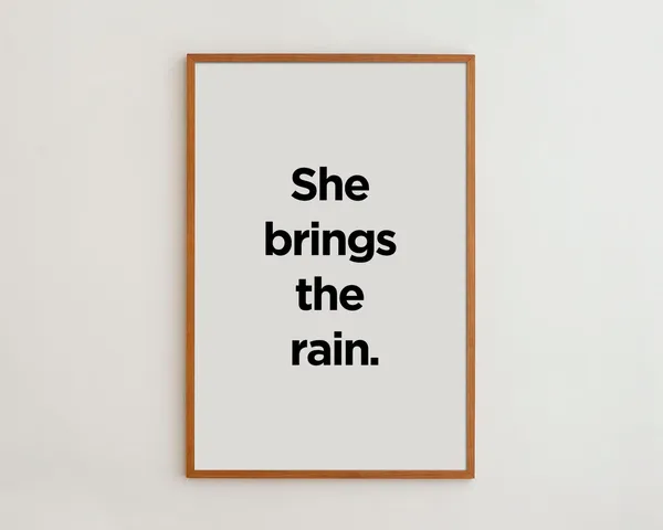 She Brings The Rain, Minimalist Art Print