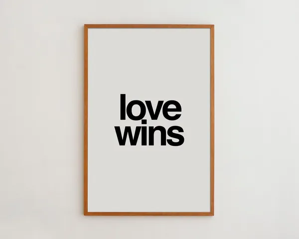 Love Wins Minimalist Typography Art Print