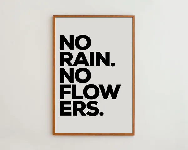 No Rain Flowers Black And White Poster Print