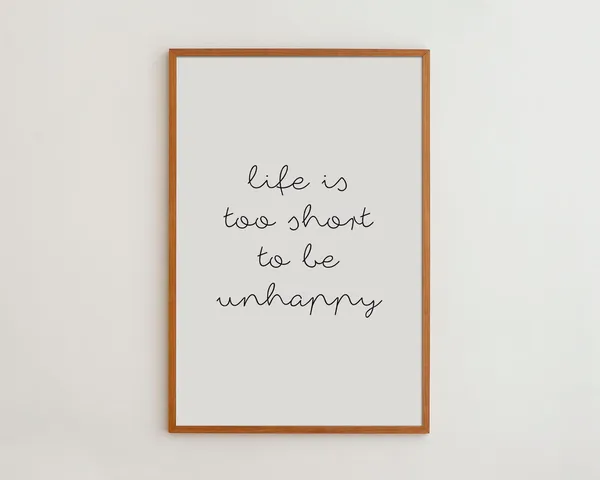 Life Is Short Minimalist Scandinavian Art Print