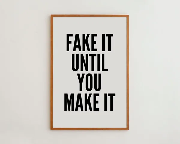 Fake It Until You Make It Typography Art Print