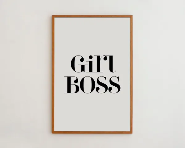 Girl Boss Typography Art Print for Baby Girl Room