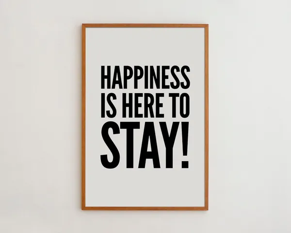Black And White Happiness Is Here To Stay Art Print