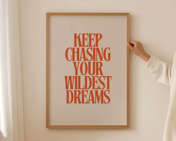 Keep Chasing Your Wildest Dreams Quote Print
