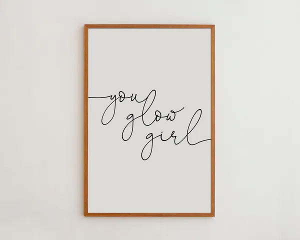 You Glow Girl Typography Art Print