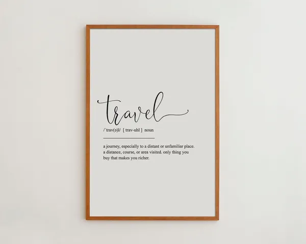 Travel Definition Poster Print