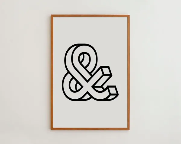 Ampersand Print, Minimalist Scandinavian Art Print