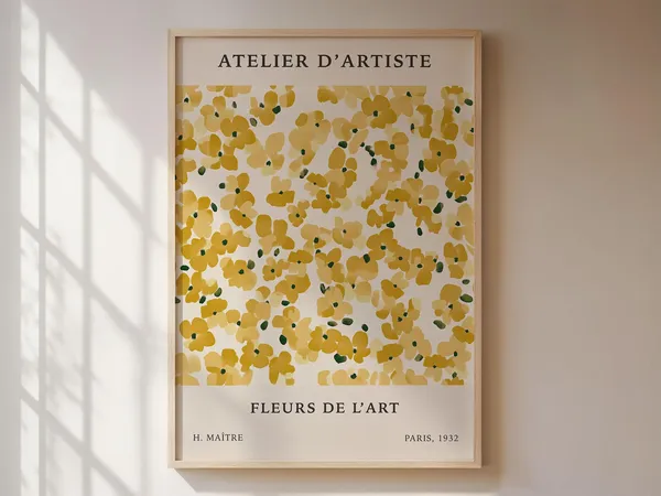 Vintage Flower Poster, Botanical Illustration Art Print