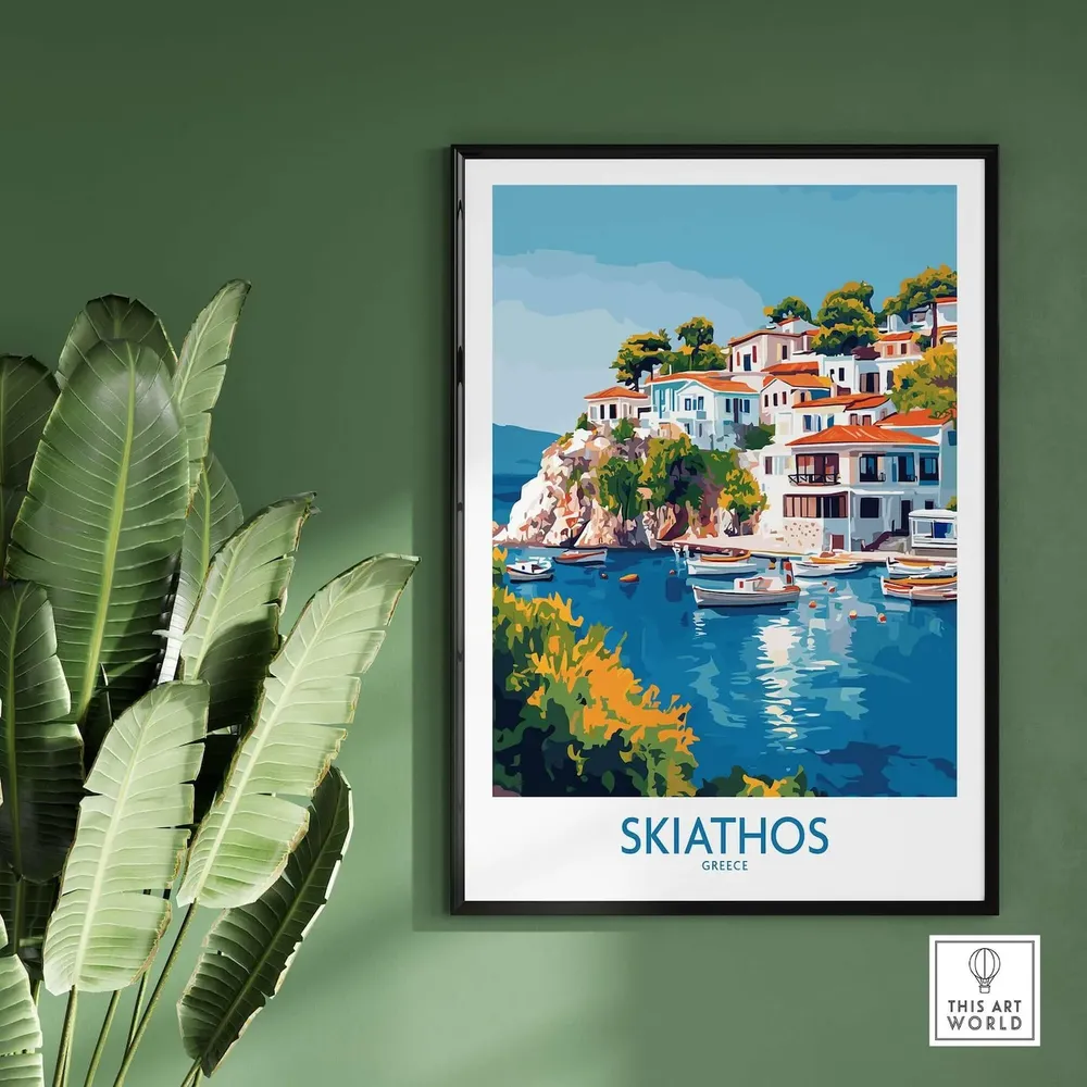Skiathos Travel Poster, Greece Wall Art - Image 2