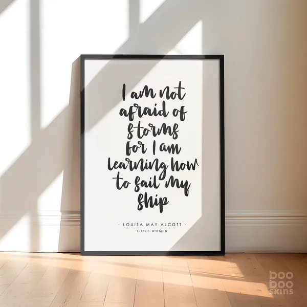 Little Women Quote Art Print, Strong Girls Decor