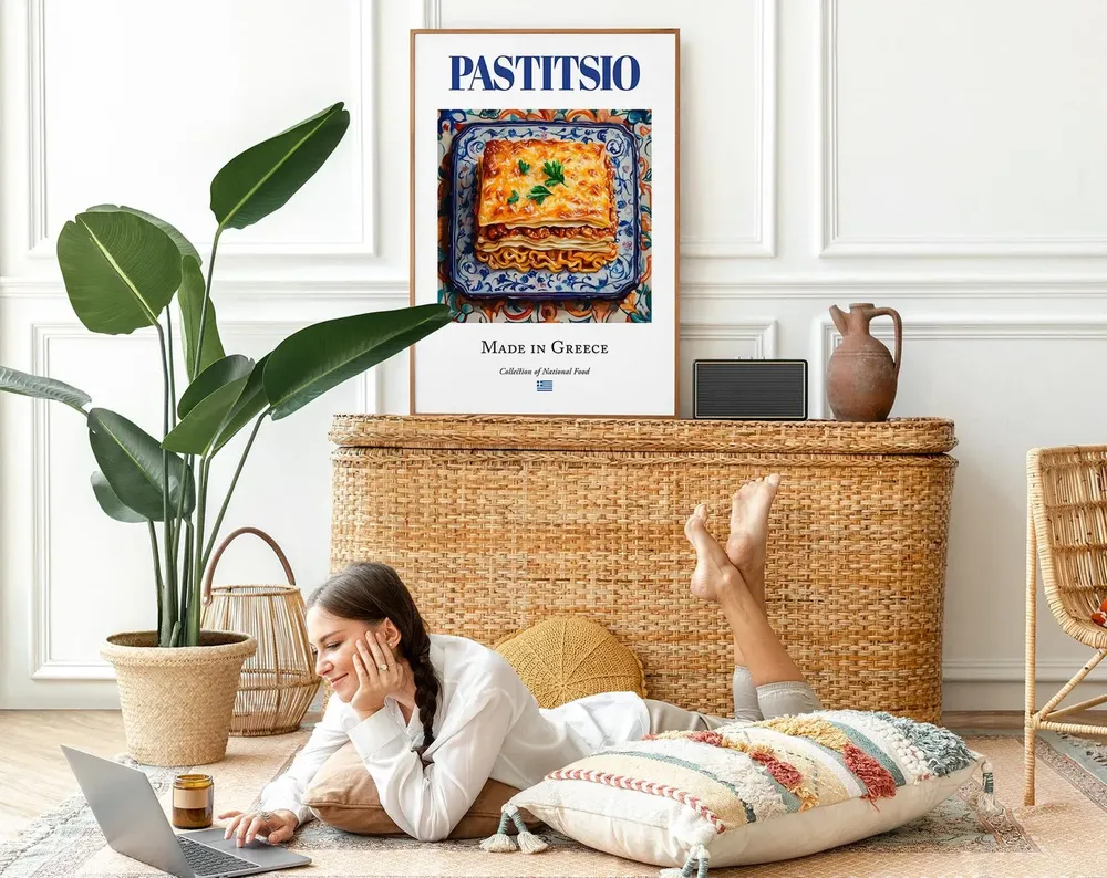 Pastitsio Traditional Greek Cuisine Poster Print - Image 2