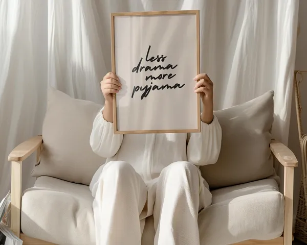 Less Drama More Pyjama Funny Quote Art Print