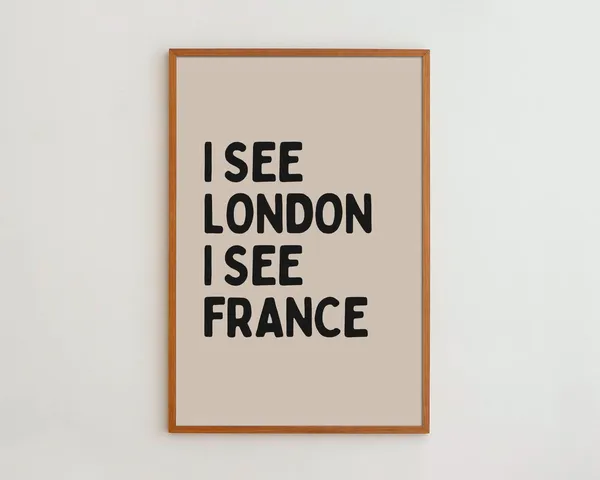 I See London France Bathroom Guest Poster Print