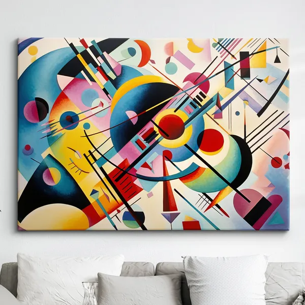 Geometric Kandinsky Style Abstract Art Print