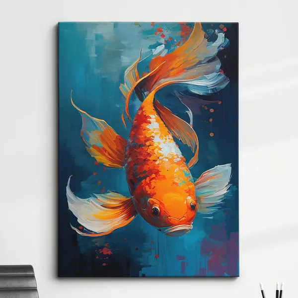 Bright Colorful Fish Abstract Art Print