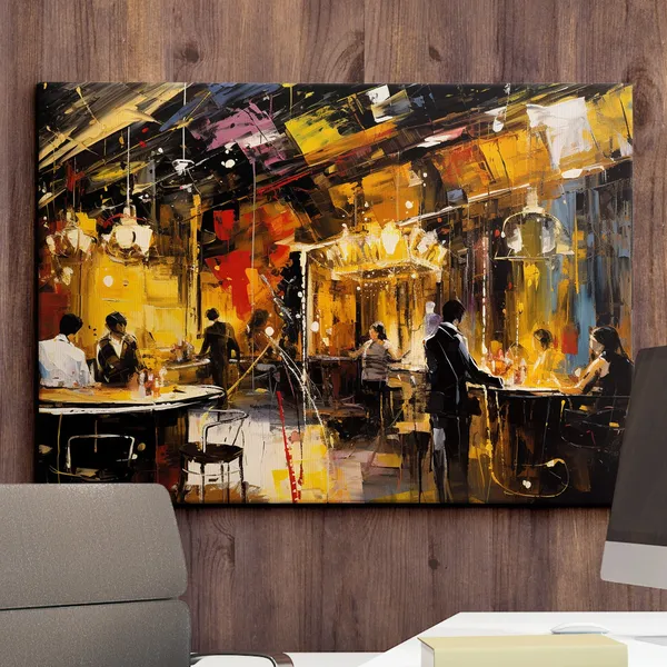 Street Bar Modern Abstract Pub Poster Print