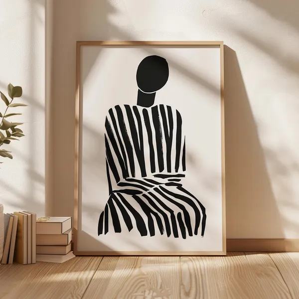 Minimalist Figure Art Poster, Abstract Fashion Decor