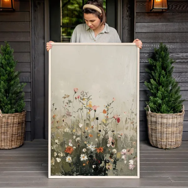 Cottagecore Botanical Vertical Wall Art Print