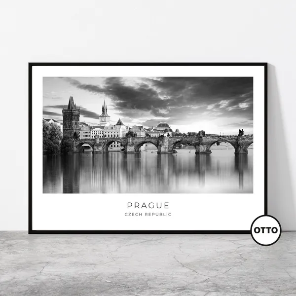 Charles Bridge, Prague Travel Poster, Czech Republic