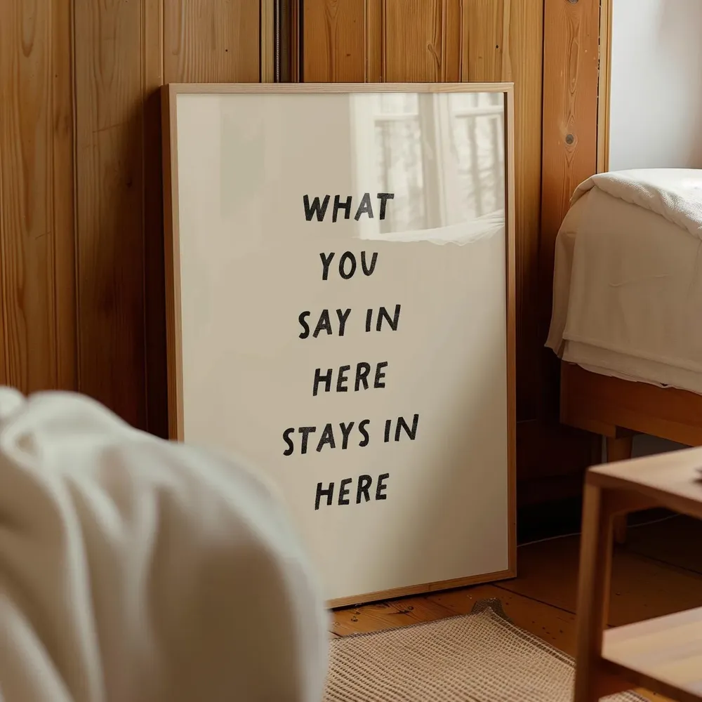 What You Say Here Stays Here Office Therapy Poster - Image 2