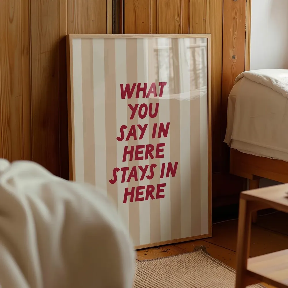 What You Say Here Stays Here Poster, Therapy Office - Image 2