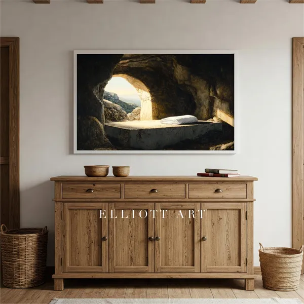 He Is Risen Resurrection Christian Art Print