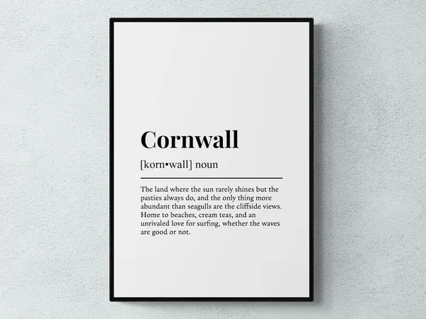 Cornwall Funny Definition Typography Quote Print