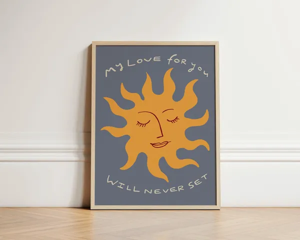 Love For You Print, Boho Sun Nursery Decor