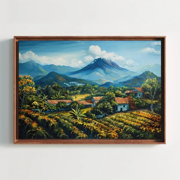 El Salvador Landscape Art Print, Nature Wall Decor