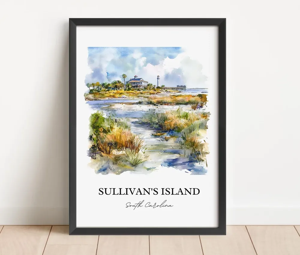 Sullivan's Island SC Travel Poster, Charleston Print - Image 2