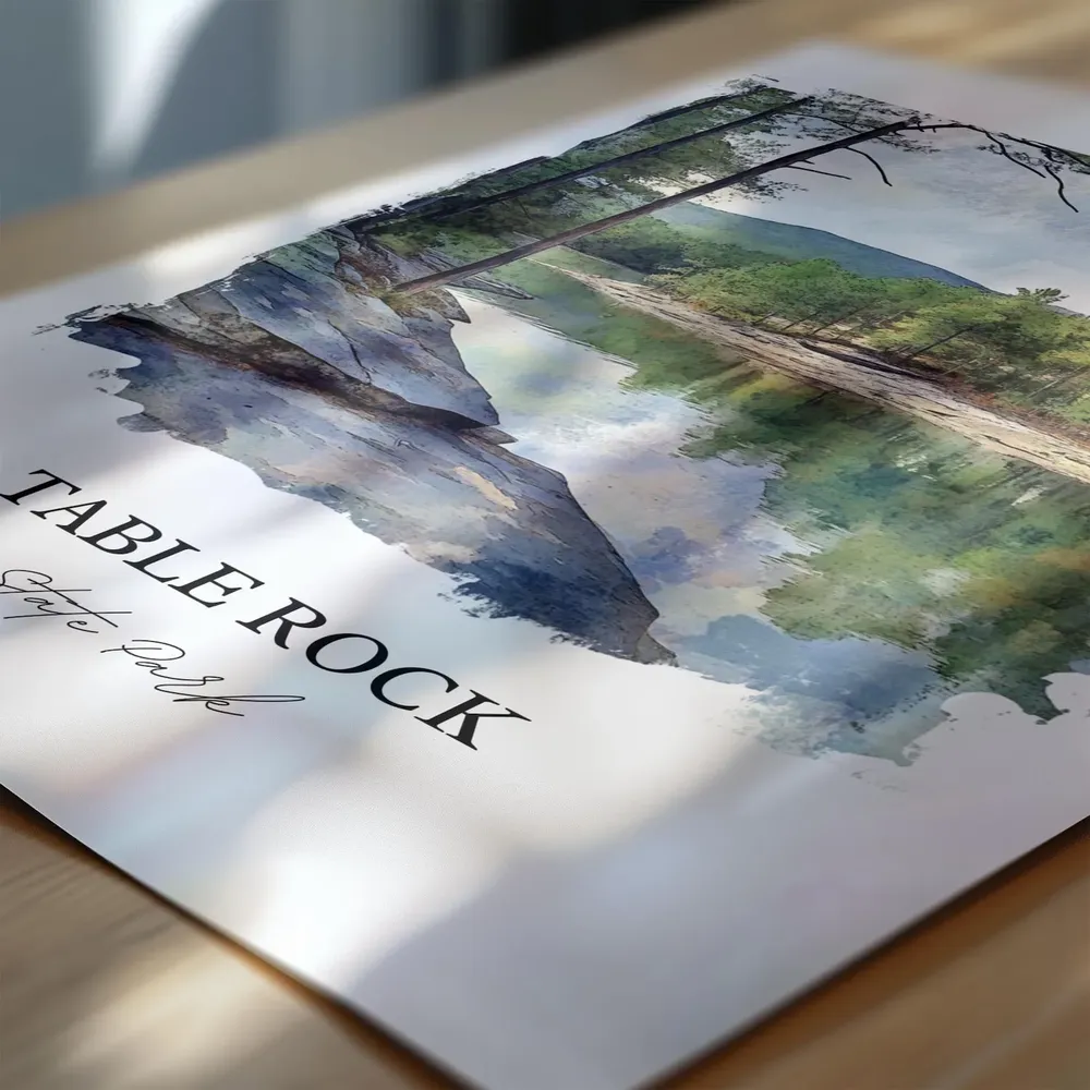 Table Rock State Park South Carolina Travel Poster - Image 6