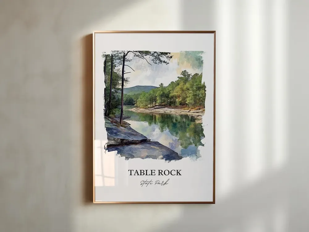Table Rock State Park South Carolina Travel Poster - Image 5