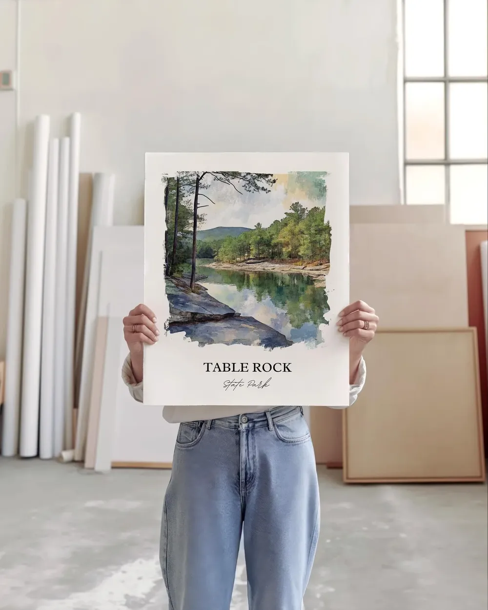Table Rock State Park South Carolina Travel Poster - Image 4
