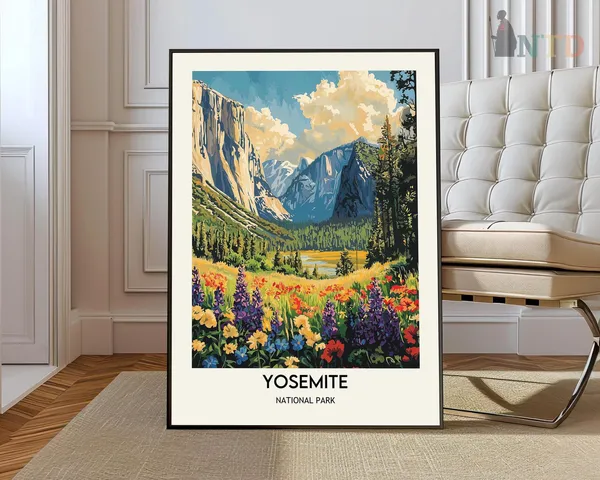 Yosemite National Park Travel Poster Art Print
