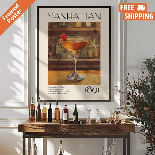 Vintage Manhattan Minimalist Travel Poster