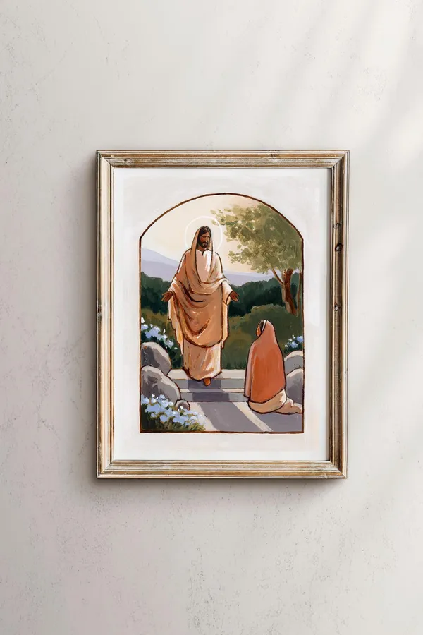 Mary Magdalene at the Tomb, Easter Sunday Art Print
