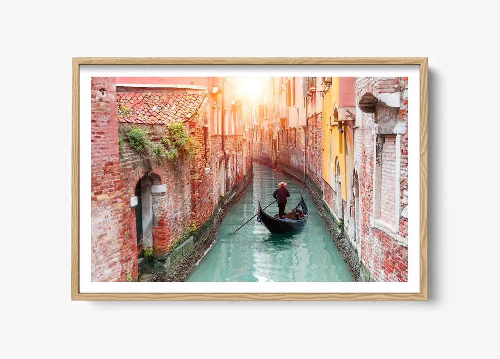 Venice Gondola Photo, Italy Travel Poster