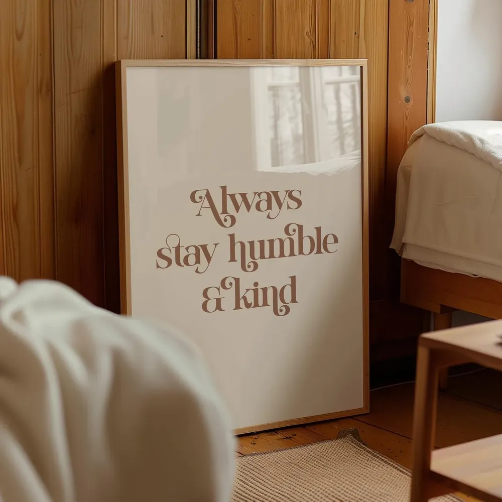 Always Stay Humble Kind Quote Poster for Kids Playroom - Image 3