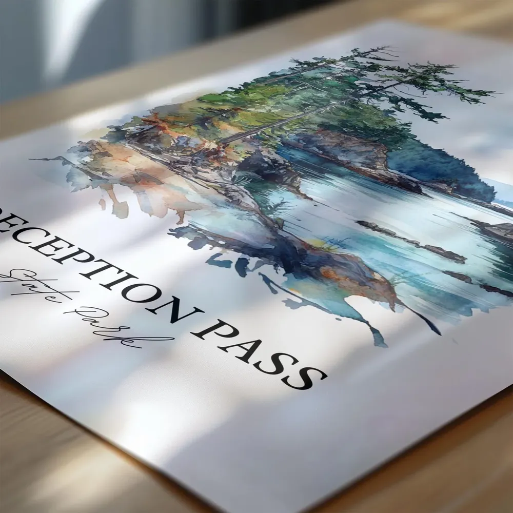Deception Pass Whidbey Island Travel Poster - Image 6