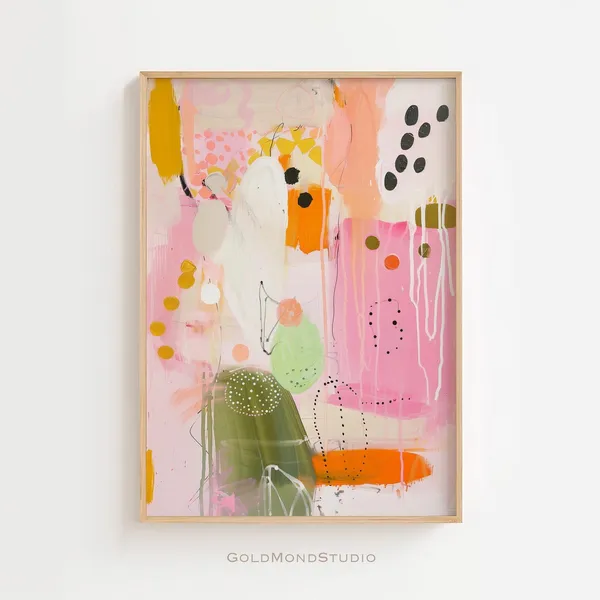 Modern Abstract Art, Minimalist Living Room Print