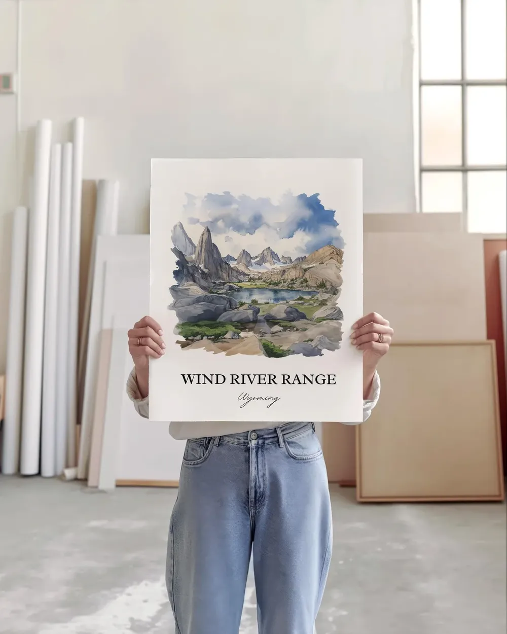 Wind River Range Travel Poster, Rocky Mountains Wyoming - Image 5