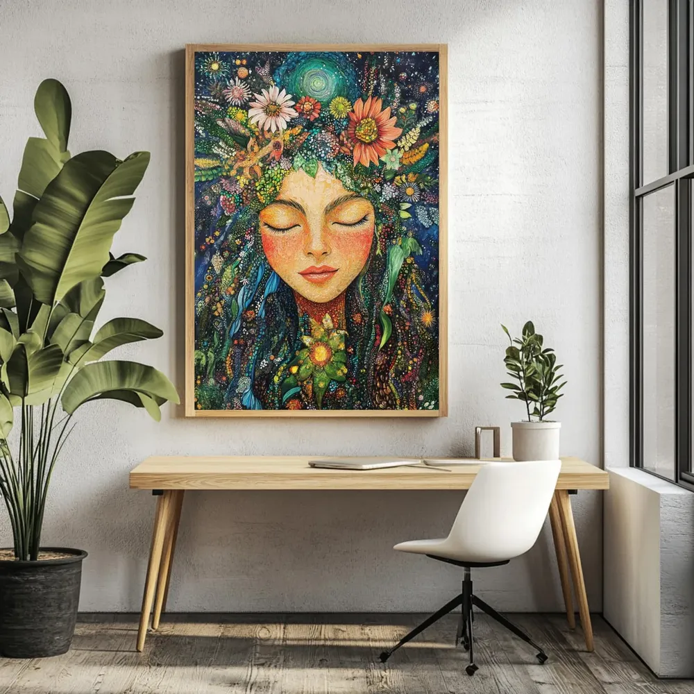 Mother Earth Boho Wall Art, Nature Art Print - Image 3