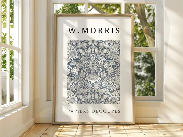 William Morris Style Floral Pattern Art Print