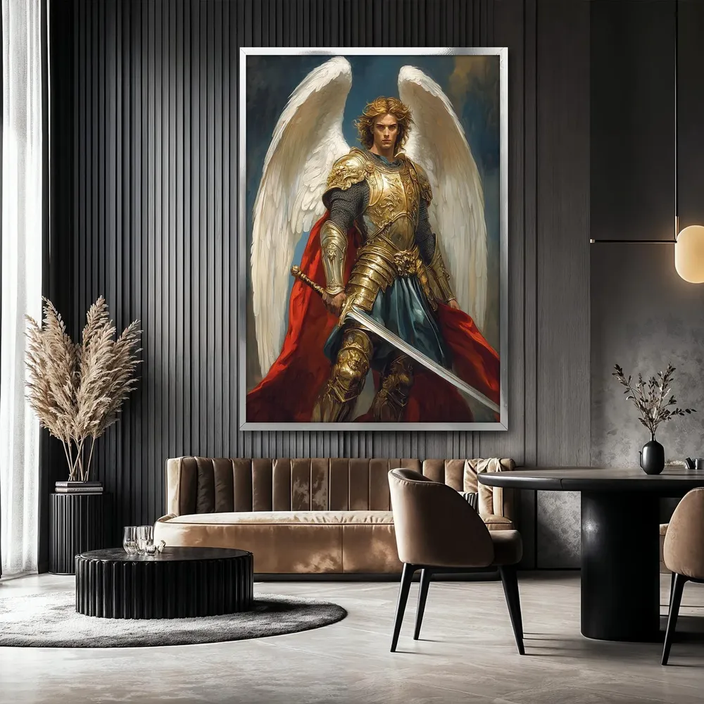Archangel Michael Painting, Christian Sword Art Print - Image 2