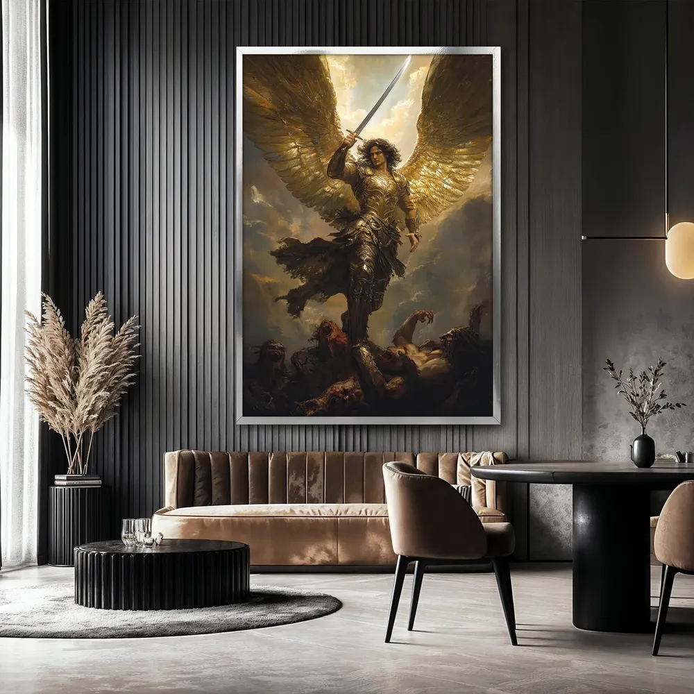Archangel Michael Poster, Divine Warrior Wall Art - Image 2